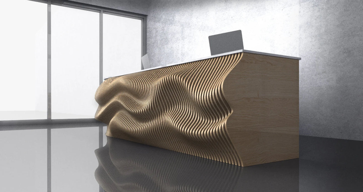 Beffano - Curved Modern L Masa